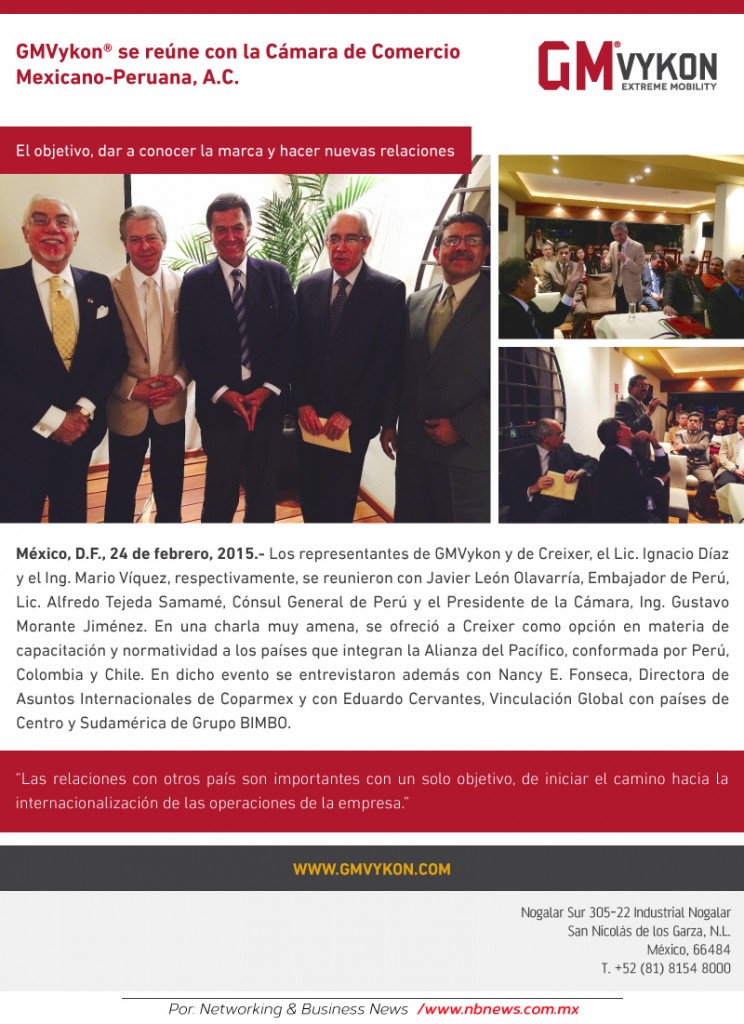 GMvykon se reúne con empresarios de Perú.